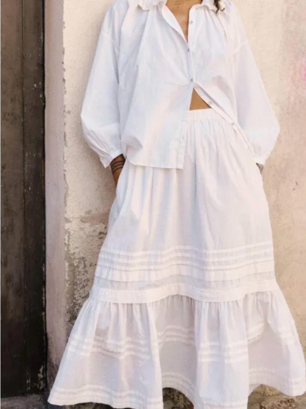 Christy Dawn—The Gabriella Skirt in Pearl (LIKE NEW AND RARE) - Picture 6 of 13
